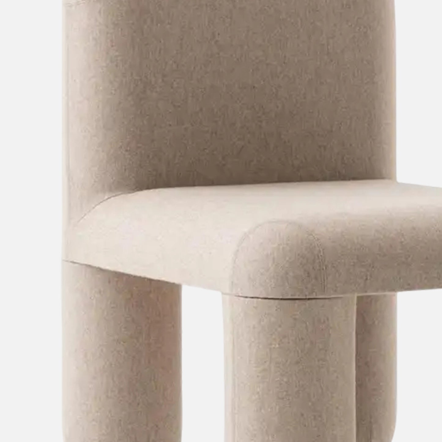 Dreoven Sculpt White Quad Velvet Chair