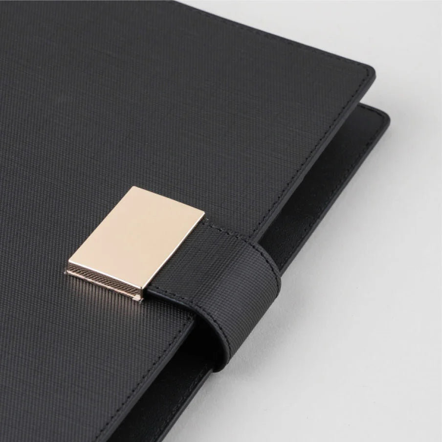 Leatherite Cover Notebook with Metal Clasp Closure