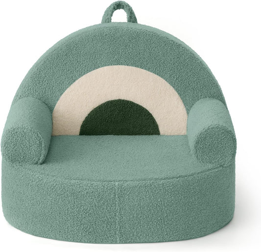 Sage Green RainbowNest Kids Sofa ChairCrystal Velvet
