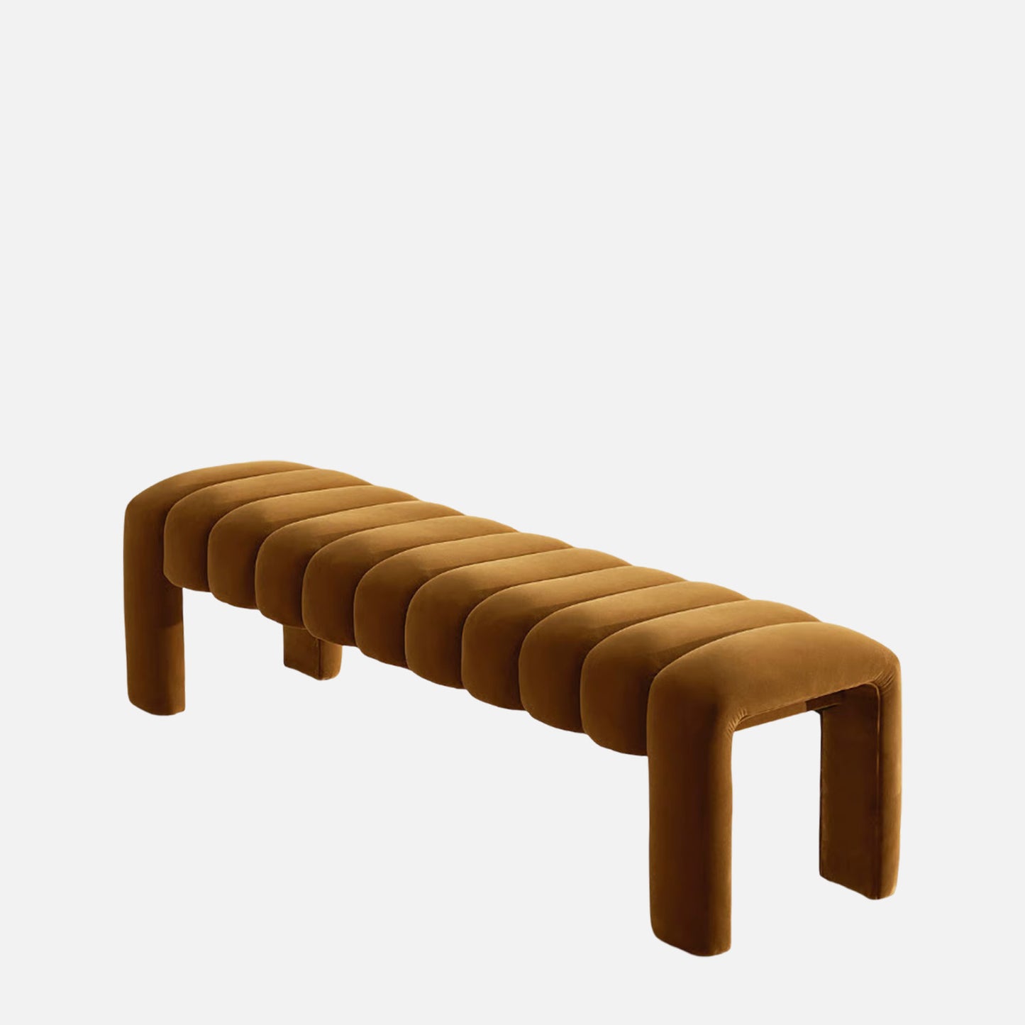 Arcadia Channel yellow velvet Bench