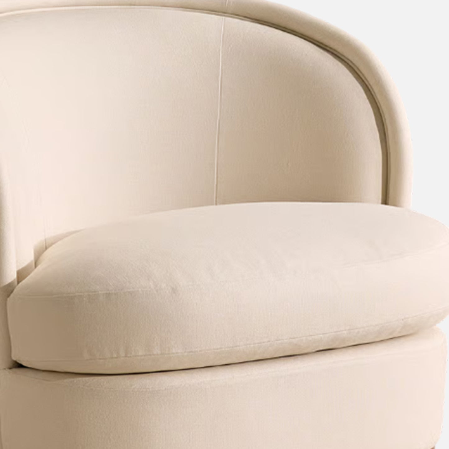 Elevara Petite Ivory Velvet Lounge Chair