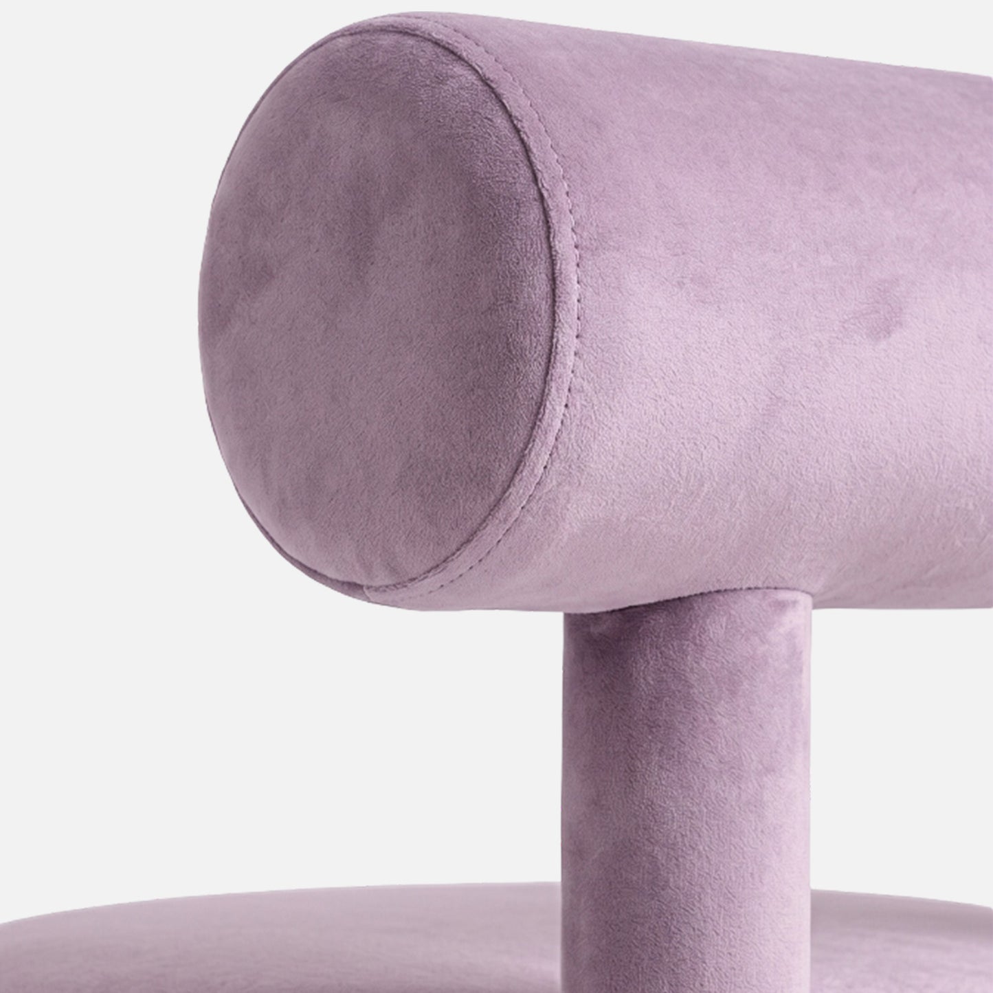 Elevara Cylinder Back Blush Pink Cotton Boucle Dining Chair