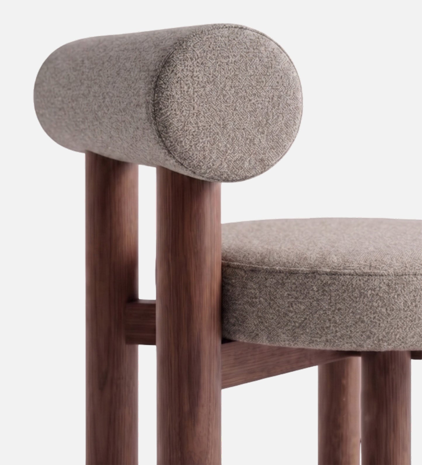 Eleto Minimal Grey Velvet Dining Chair