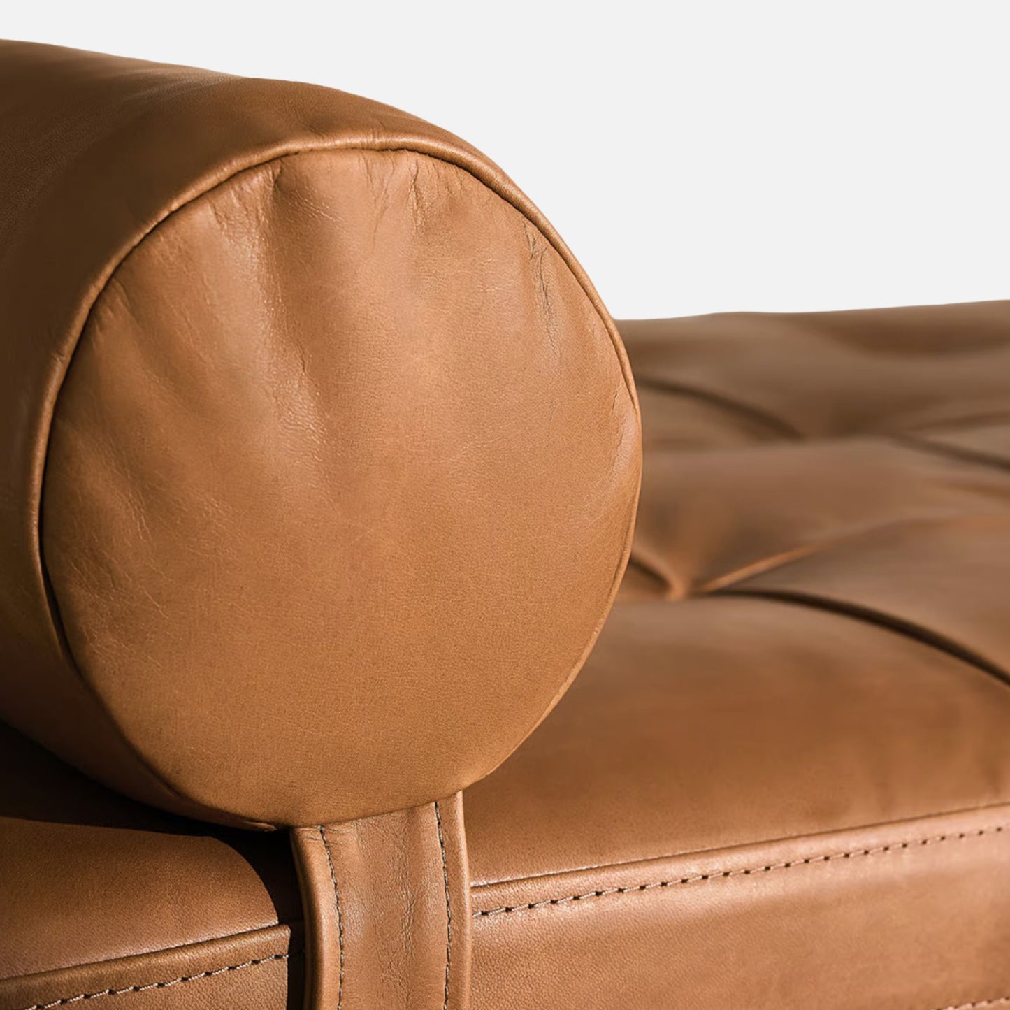 Aurelio Luxe Brown Leather Bench