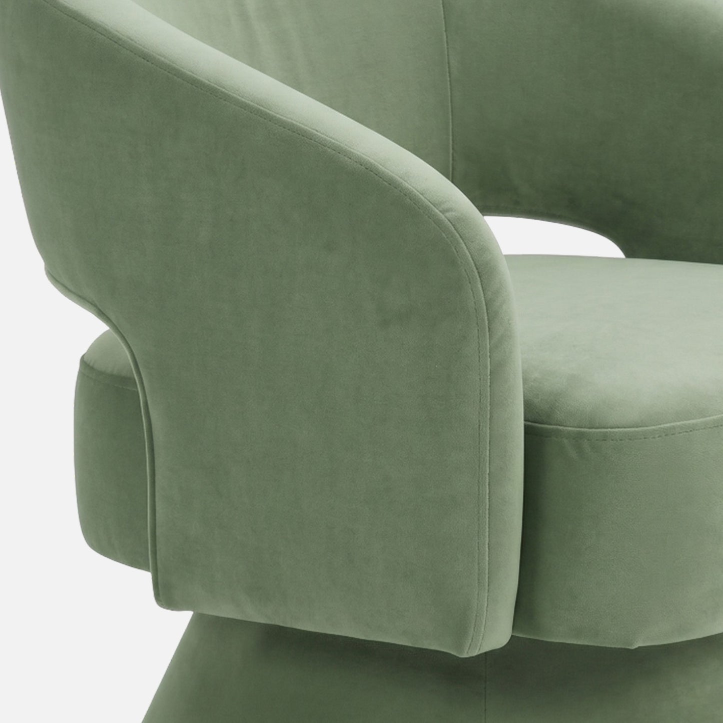 Zoervyn Swivel Green Velvet Lounge Chair