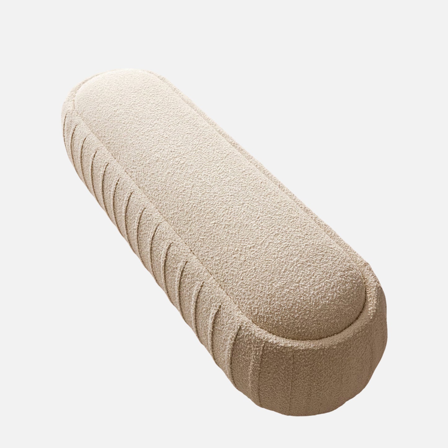 Serenique Ribbed Ivory Arrcylic and Polyster Bench
