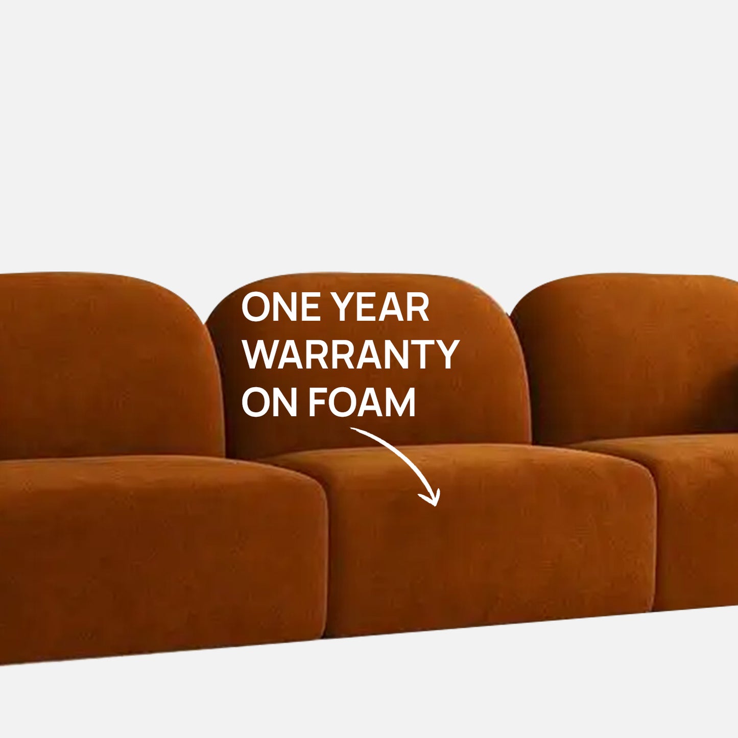 Cloura Softline Ivory 3 - Seater Boucle Sofa