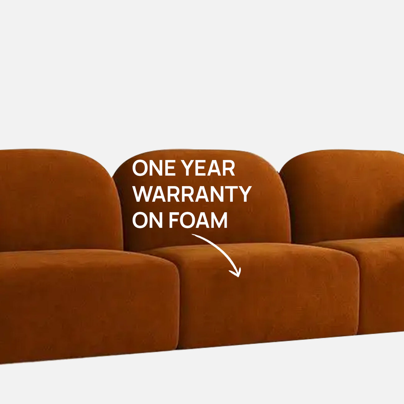 Cloura Softline Ivory 3 - Seater Boucle Sofa