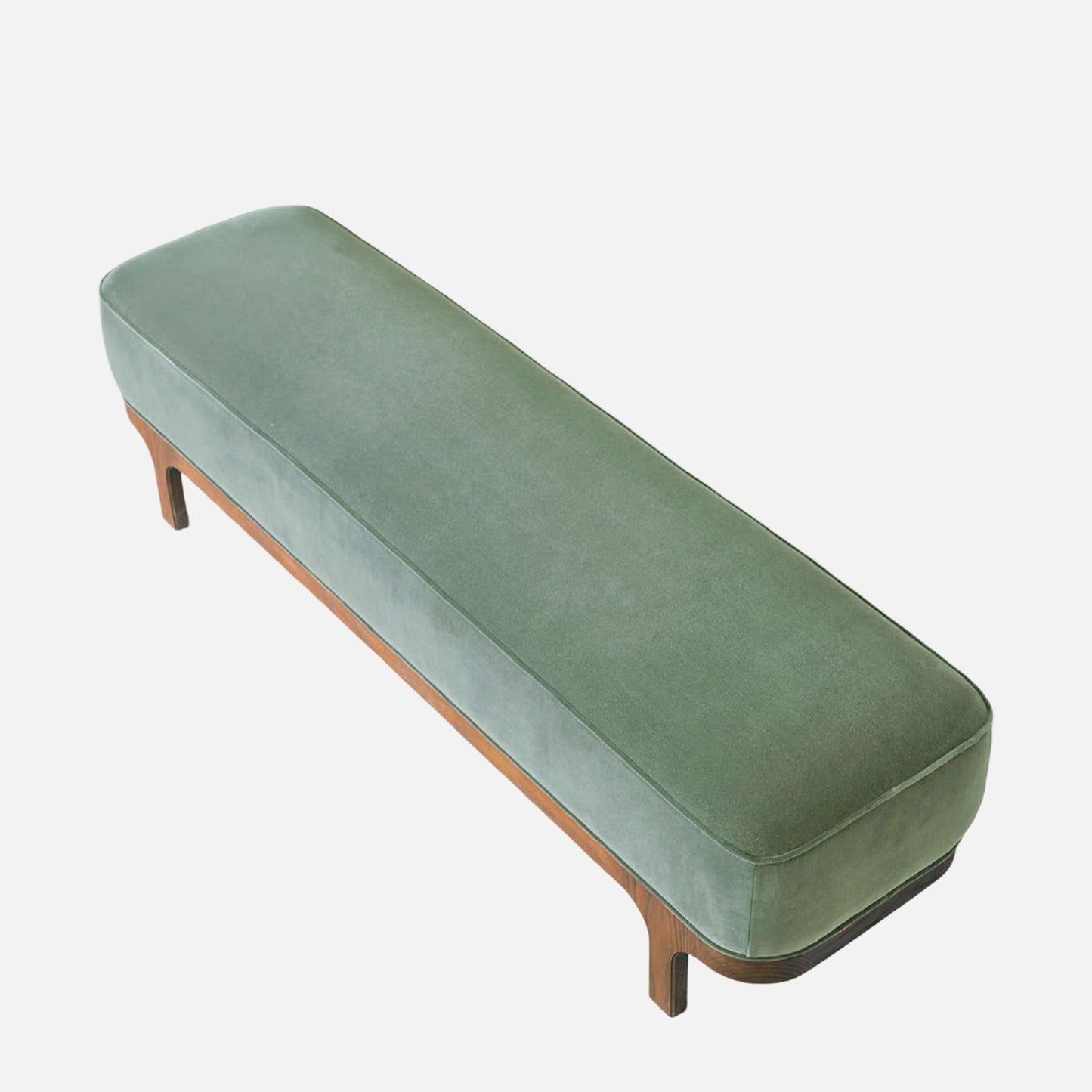 Eldora Slimline Green Velvet Bench