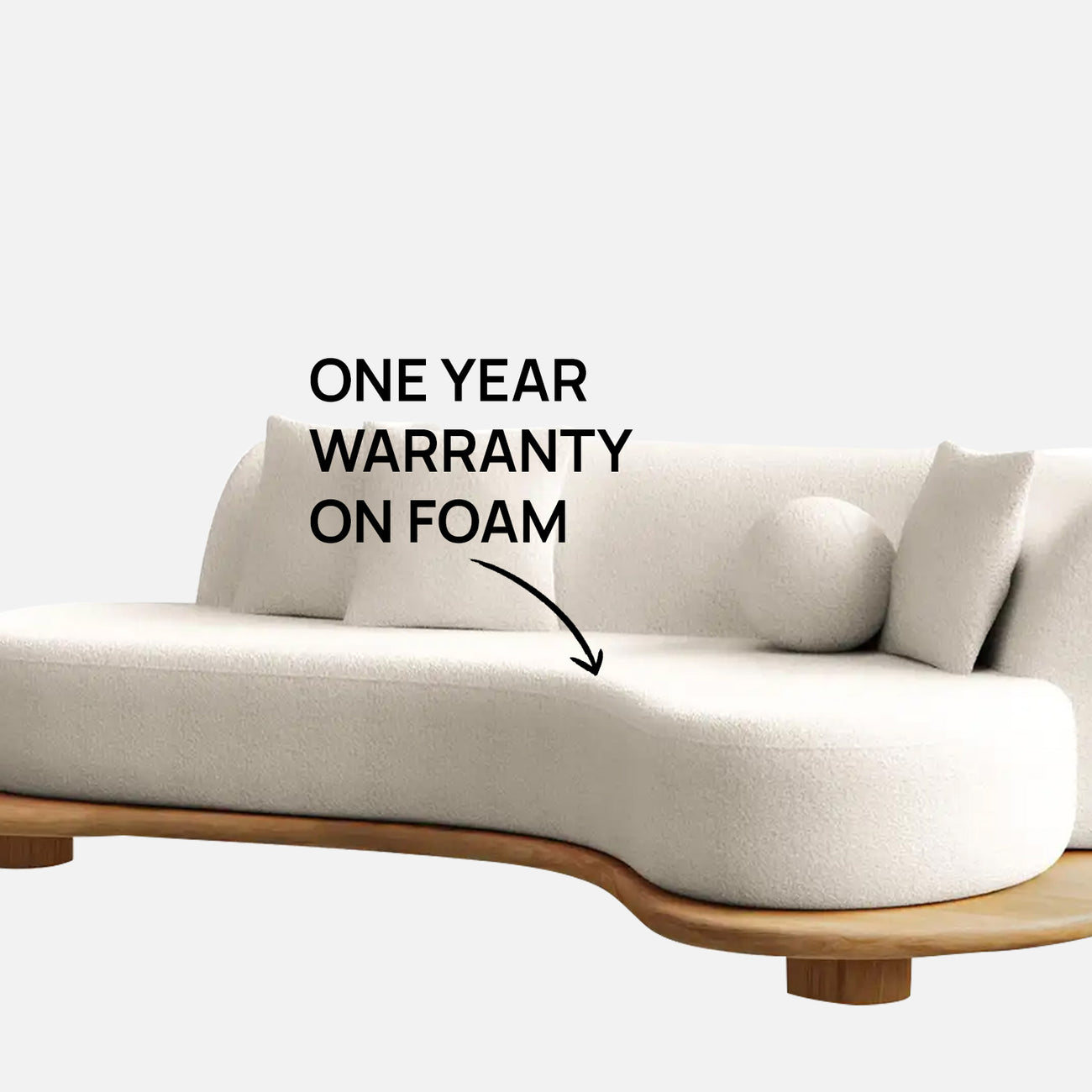 Orbis Sculpt Beige 3 - Seater Boucle Sofa