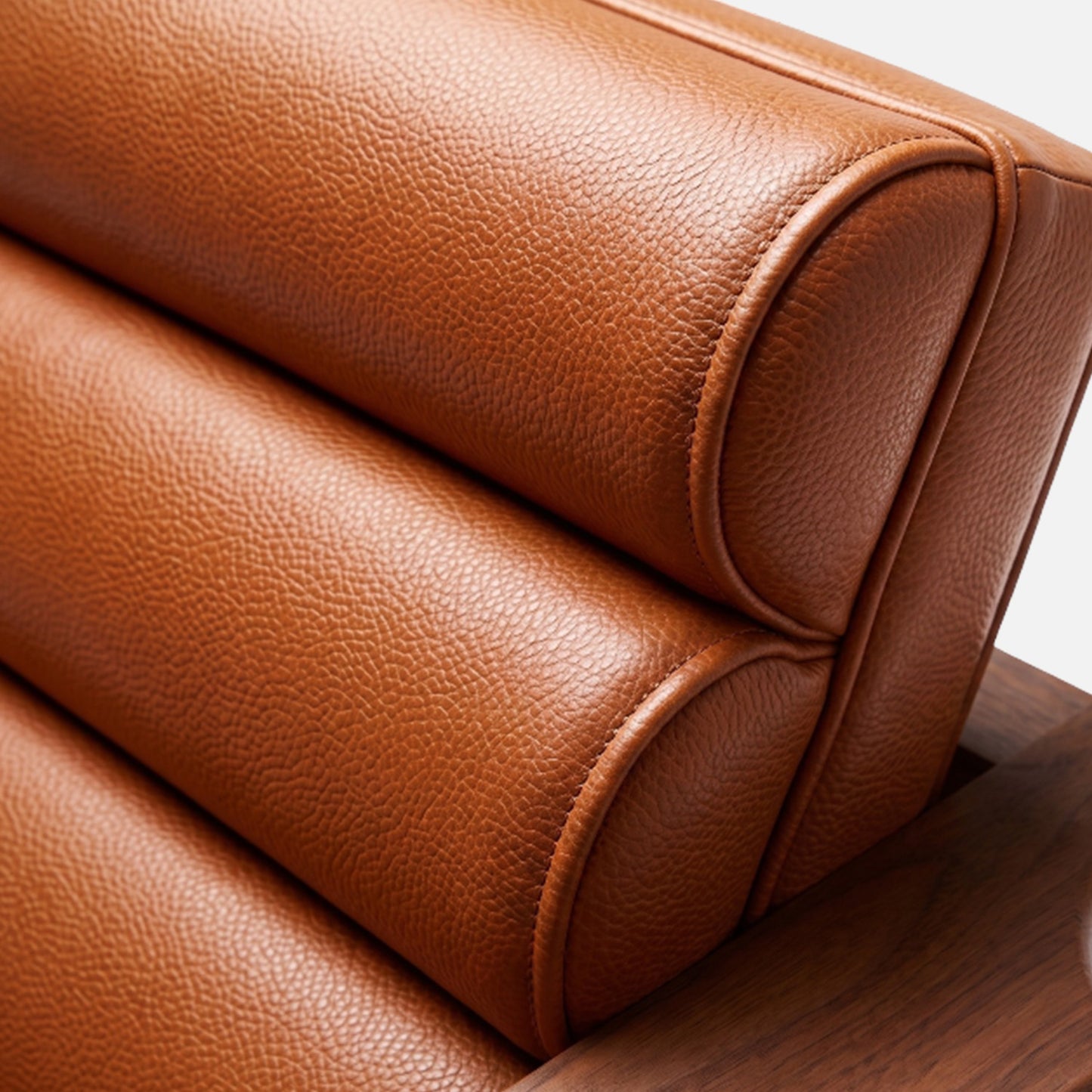 Raevello Strap Tan Brown Letherette Lounge Chair