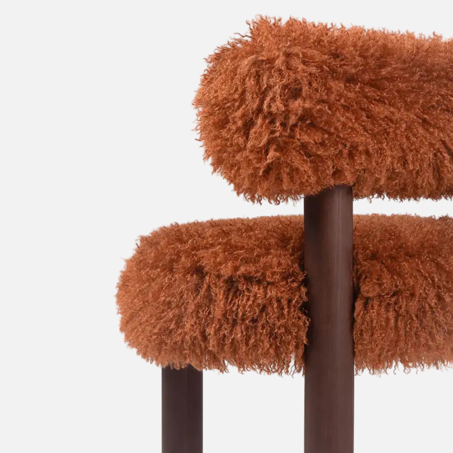 Fleuffin Cozy Burnt Orange Faux Fur Lounge Chair