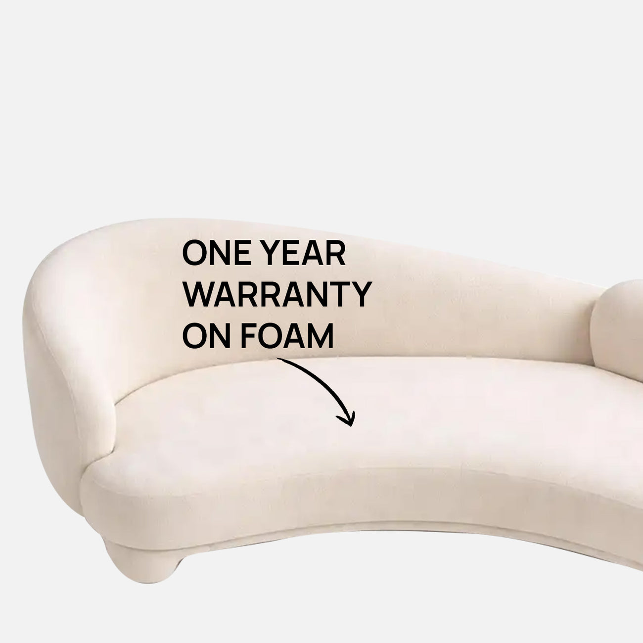 Havryn Platform Ivory 4 - Seater Boucle Sofa