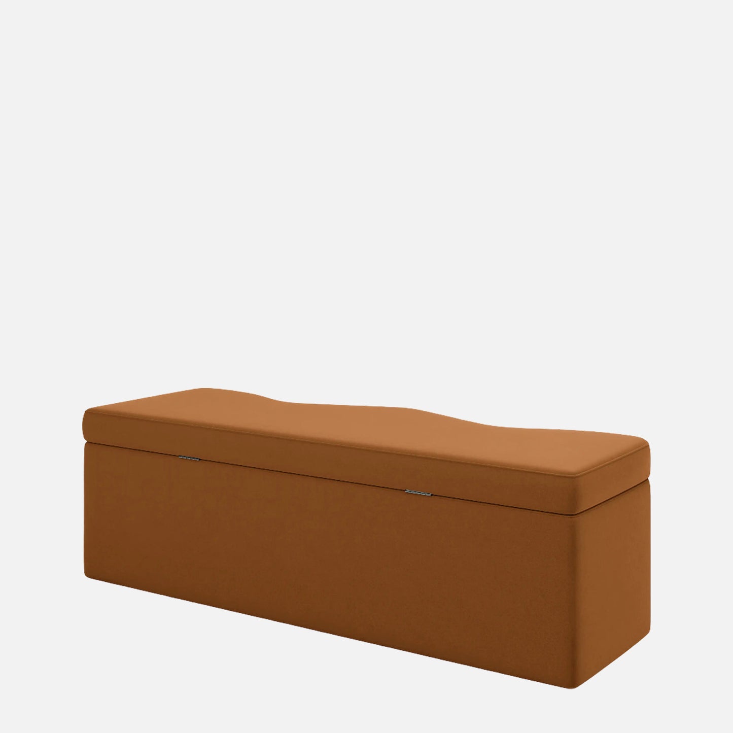 Velmora Wave Caramel Brown Boucle Storage Bench
