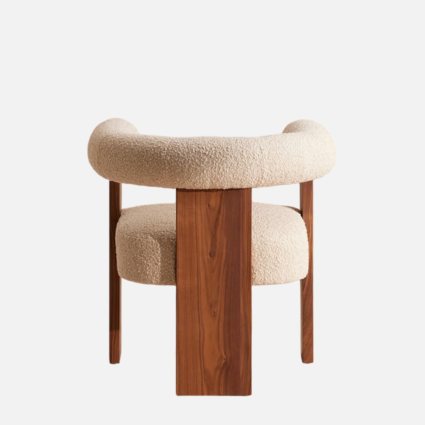 Toervyn Sculpt Arm Off WhiteBoucle Lounge Chair