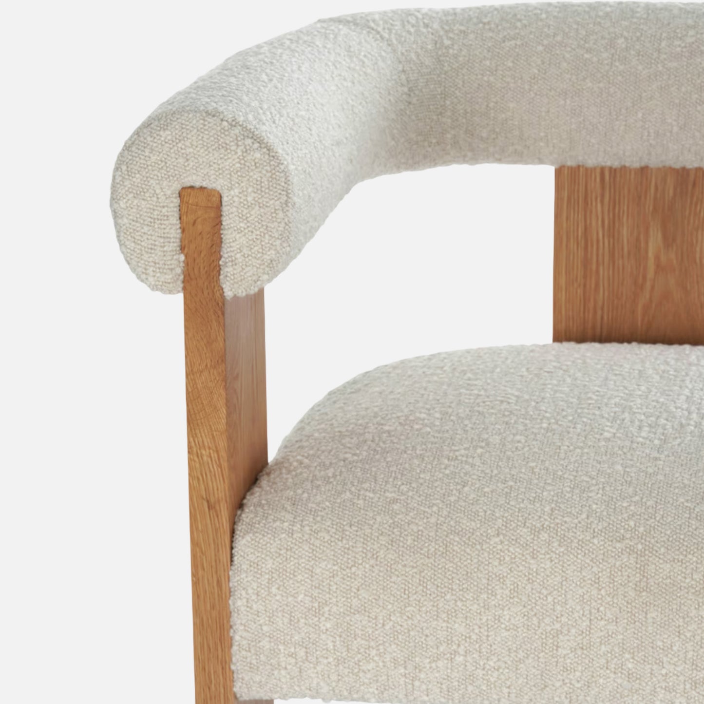 Toervyn Sculpt Arm IvoryBoucle Lounge Chair