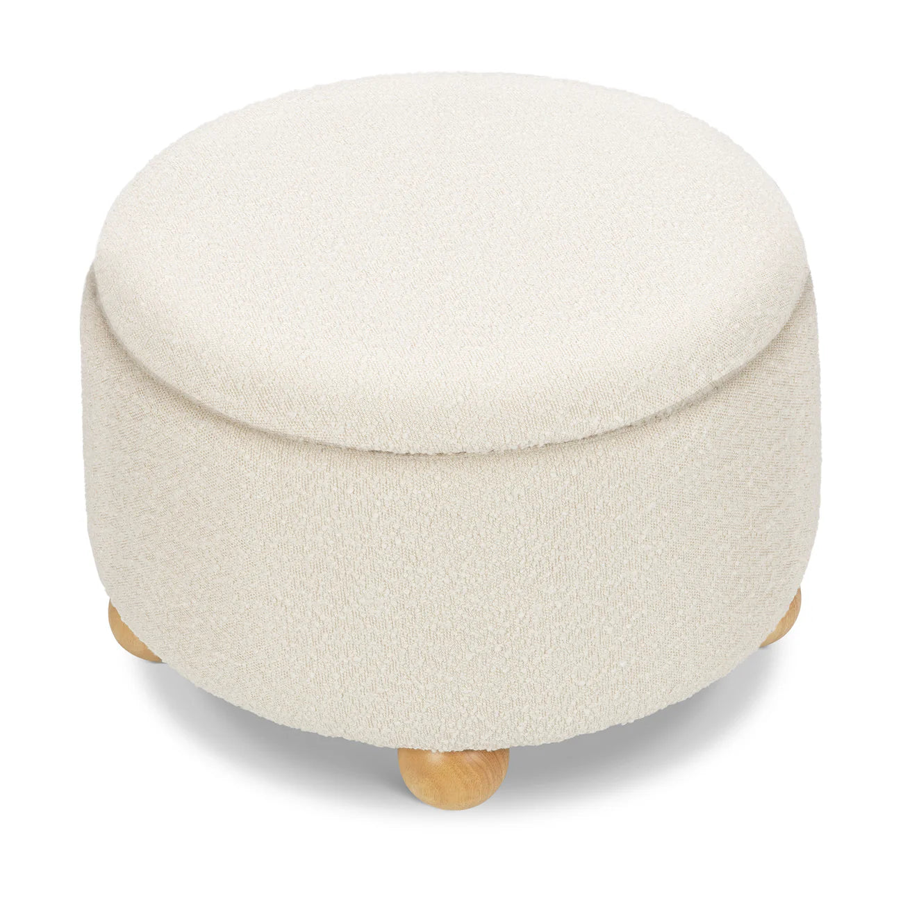 Ivory Cream Boucle Nest Storage Boucle Kids Pouffe