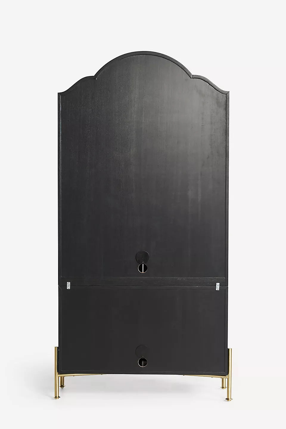 Livia Glass & Wood Storage Hutch Black