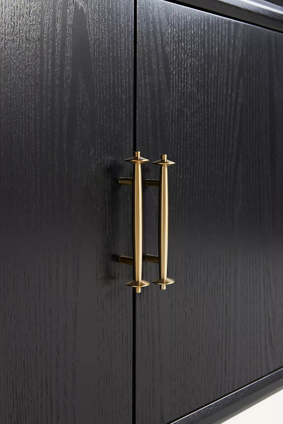 Livia Glass & Wood Storage Hutch Black