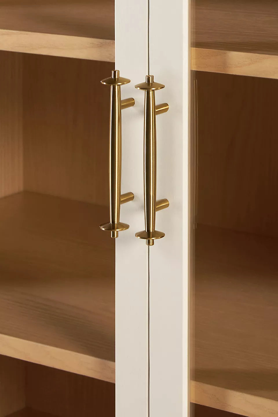 Livia Glass & Wood Storage Hutch White