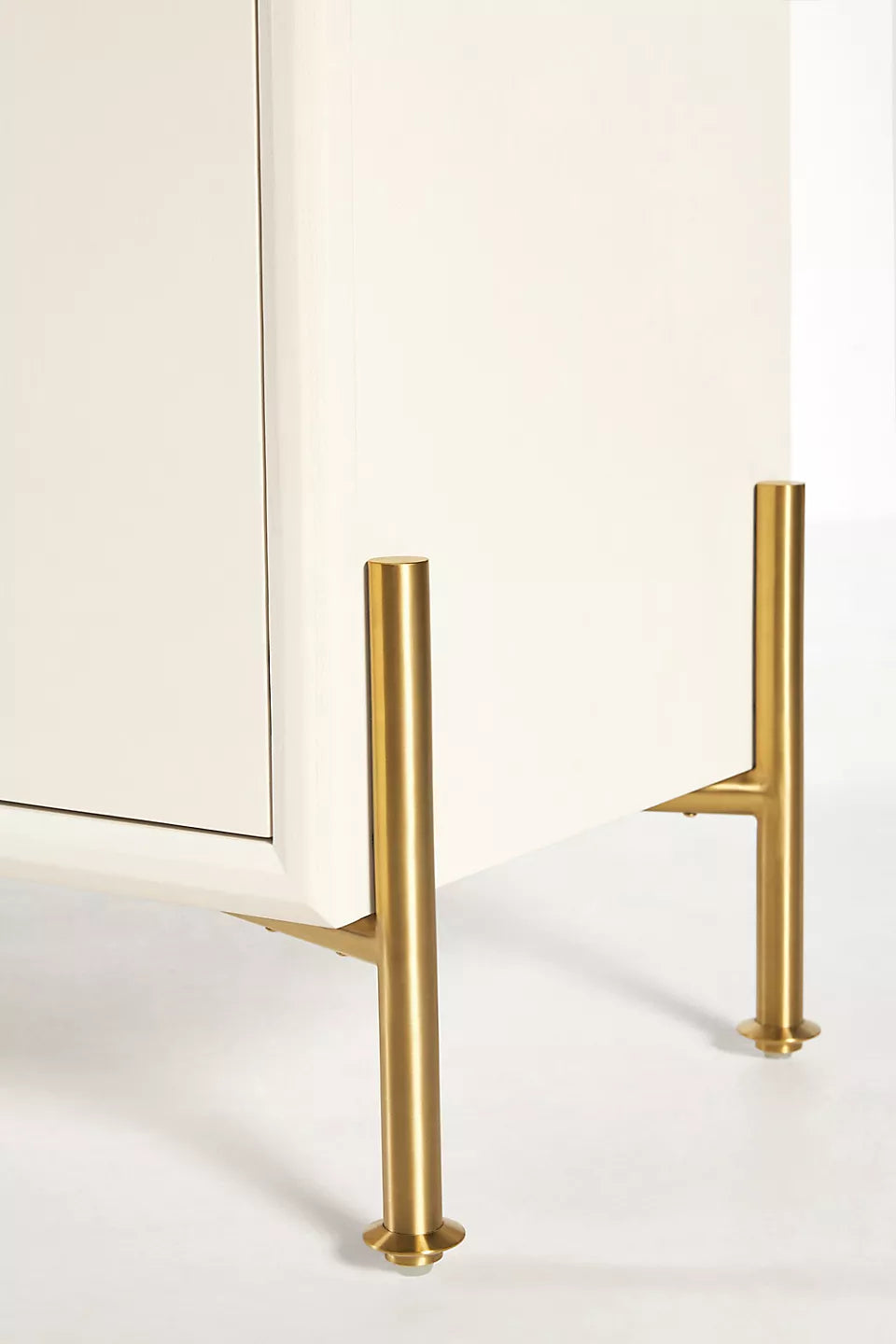 Livia Glass & Wood Storage Hutch White