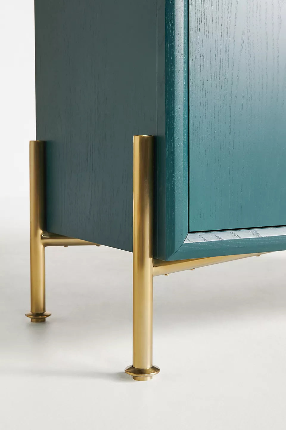 Livia Glass & Wood Storage Hutch Teal