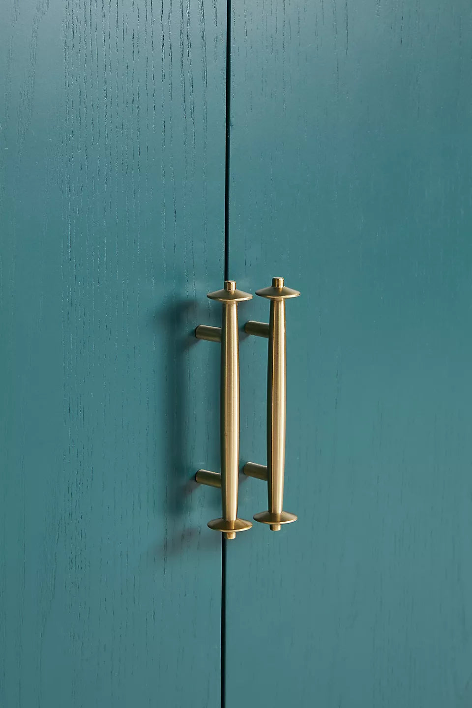 Livia Glass & Wood Storage Hutch Teal