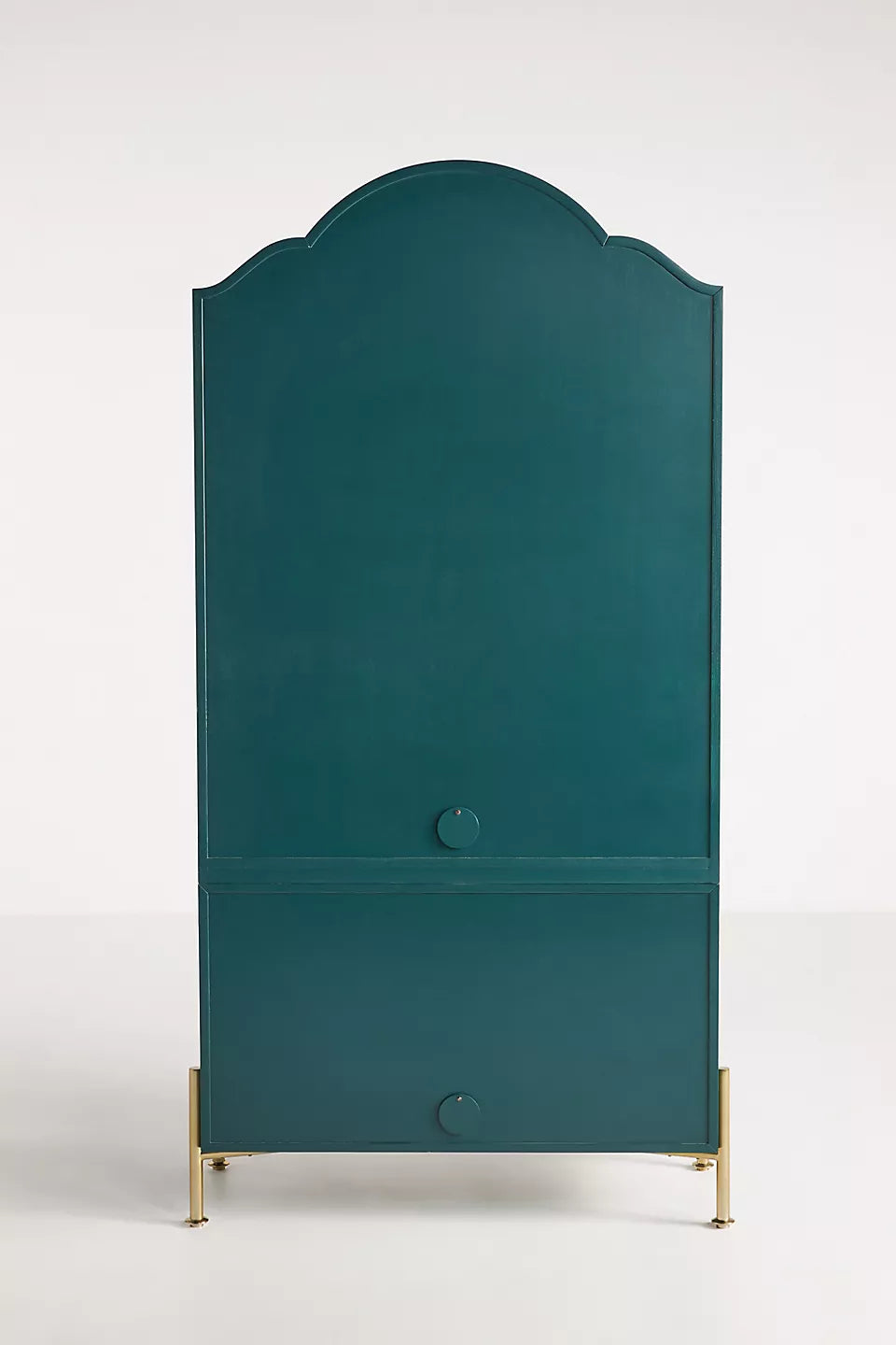 Livia Glass & Wood Storage Hutch Teal
