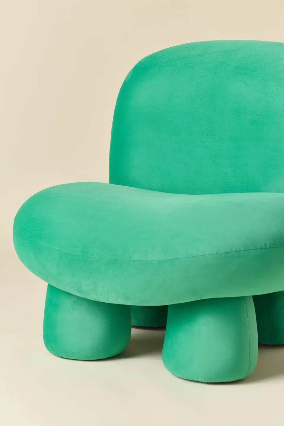 Emerald Green Mini Velvet Kids Accent Chair