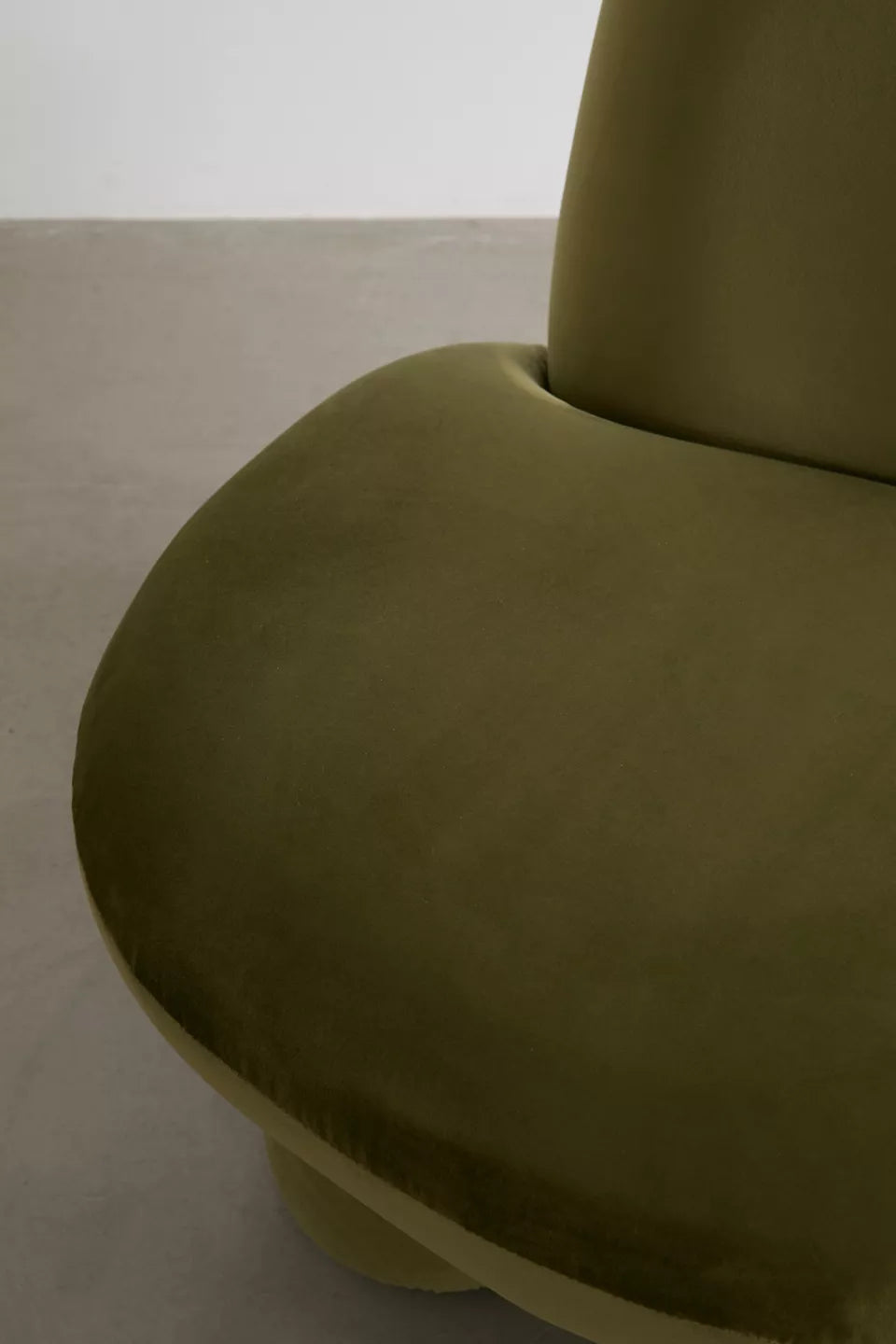 Olive Green Mini Velvet Kids Accent Chair