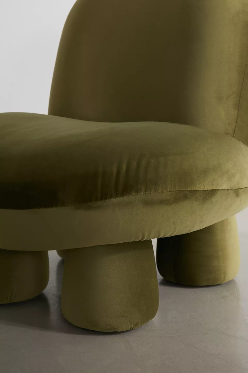 Olive Green Mini Velvet Kids Accent Chair