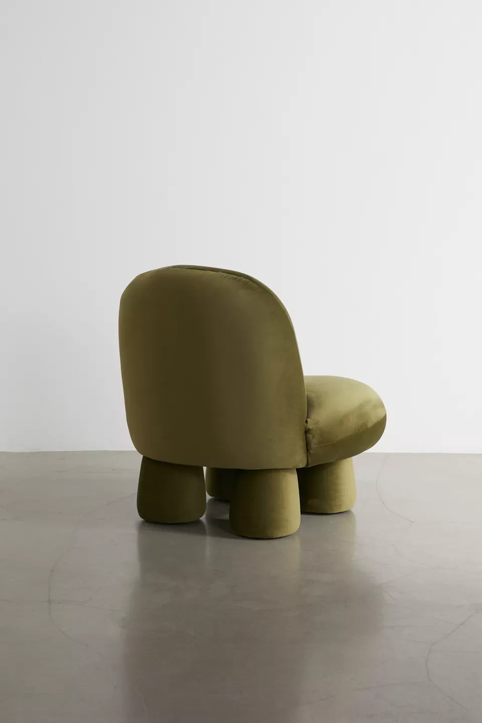 Olive Green Mini Velvet Kids Accent Chair