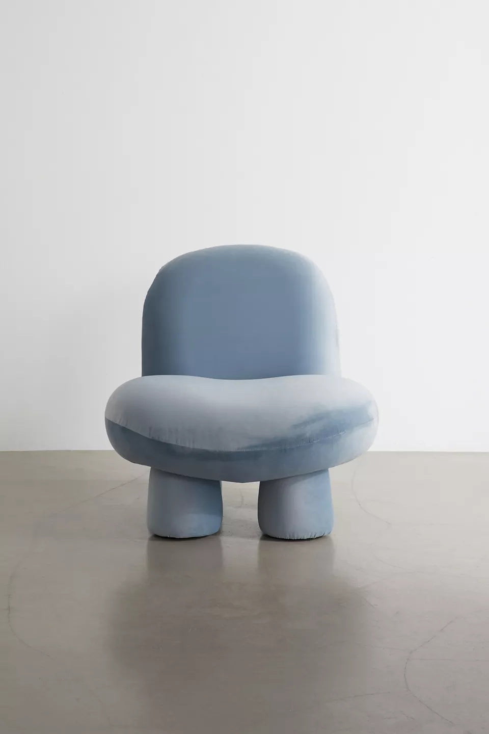 Sky Blue Mini Velvet Kids Accent Chair
