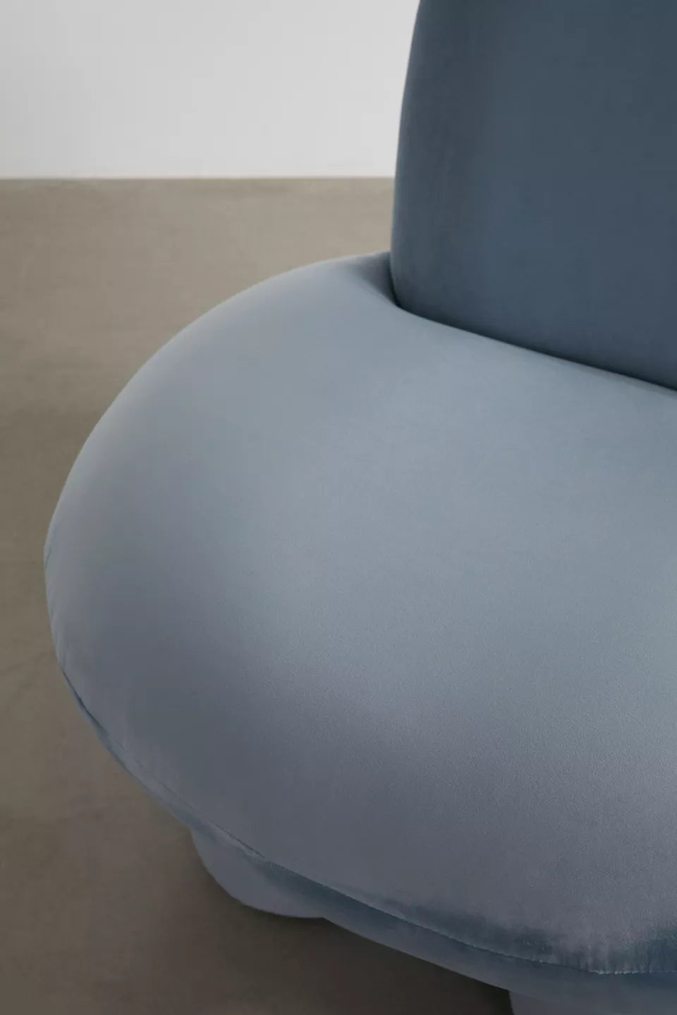 Sky Blue Mini Velvet Kids Accent Chair