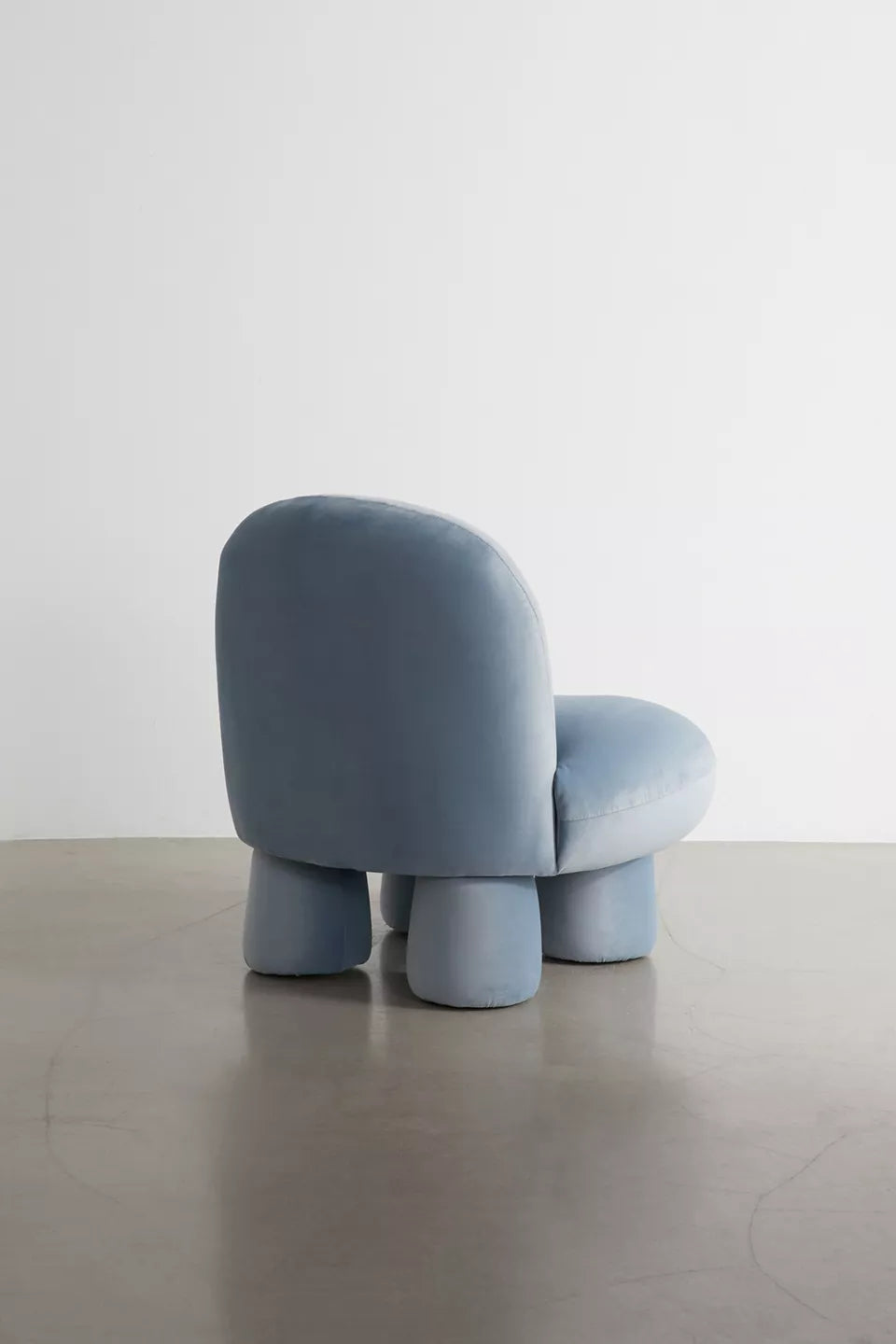 Sky Blue Mini Velvet Kids Accent Chair