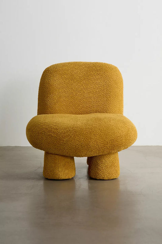 Mustard Yellow Mini Velvet Kids Accent Chair
