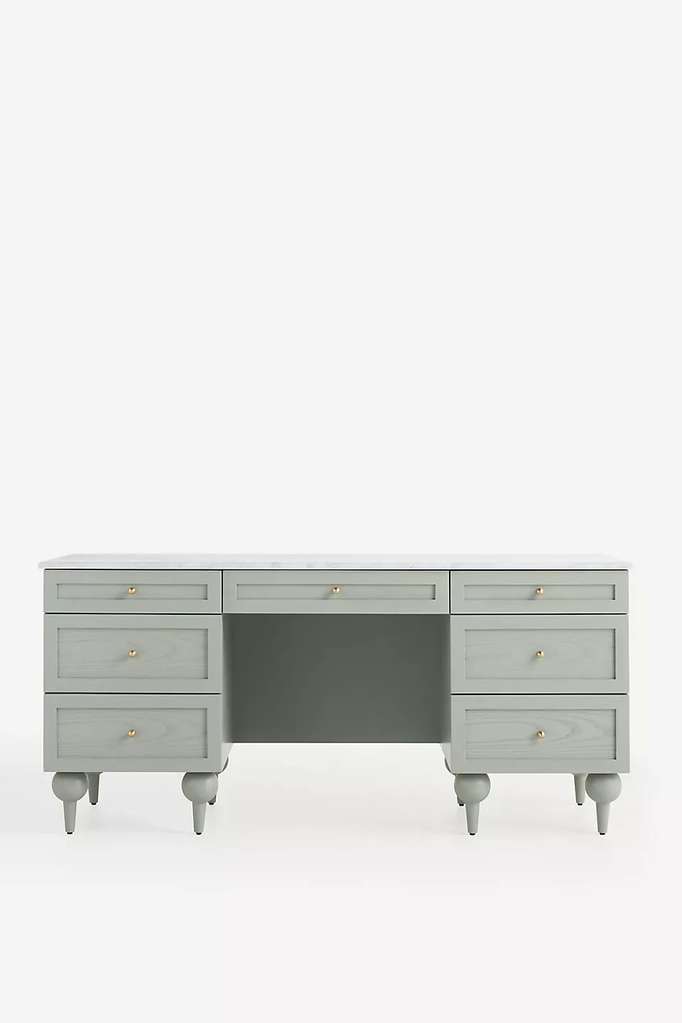Fern Marble Top Executive Desk Sage