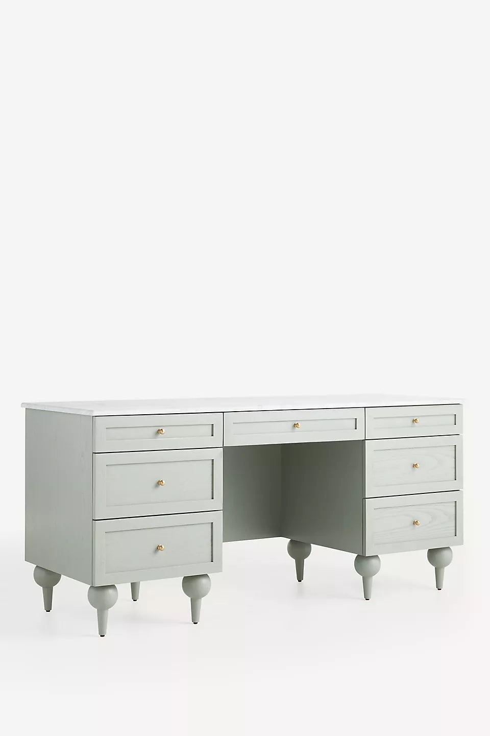 Fern Marble Top Executive Desk Sage