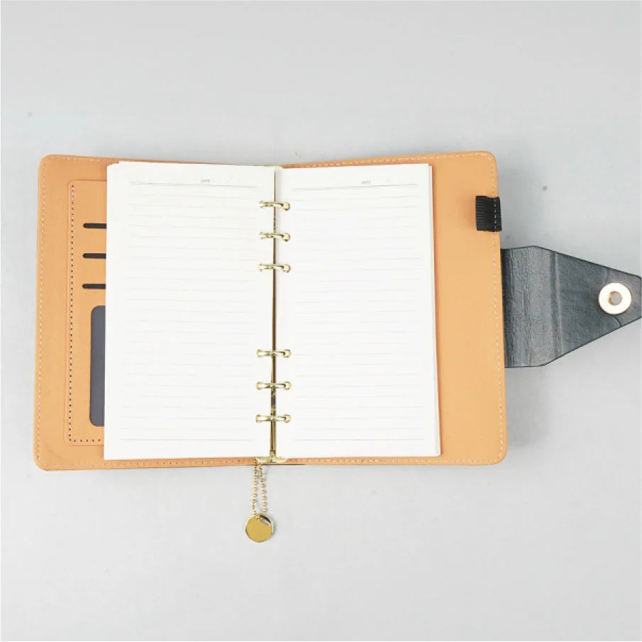 PU Leather Organizer Notebook with Magnetic Snap Closure