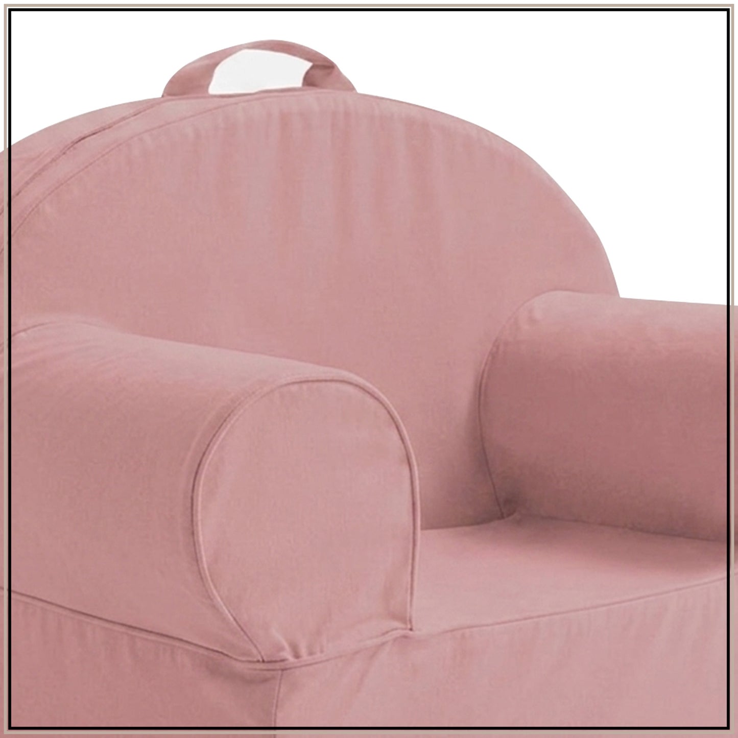 Blush Pink Snuggle Cotton Kids Lounge Chair | Nestroots