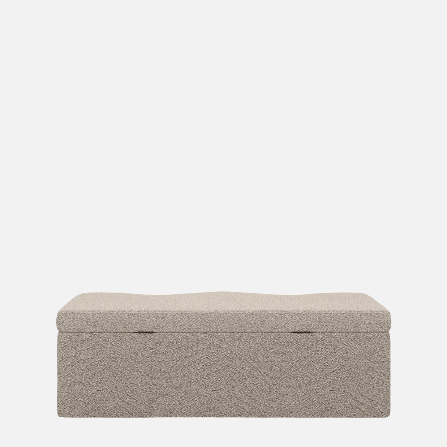 Velmora Wave Grey Boucle Storage Bench