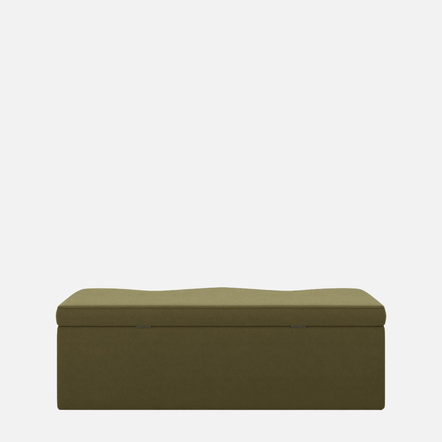 Velmora Wave Moss Green Boucle Storage Bench