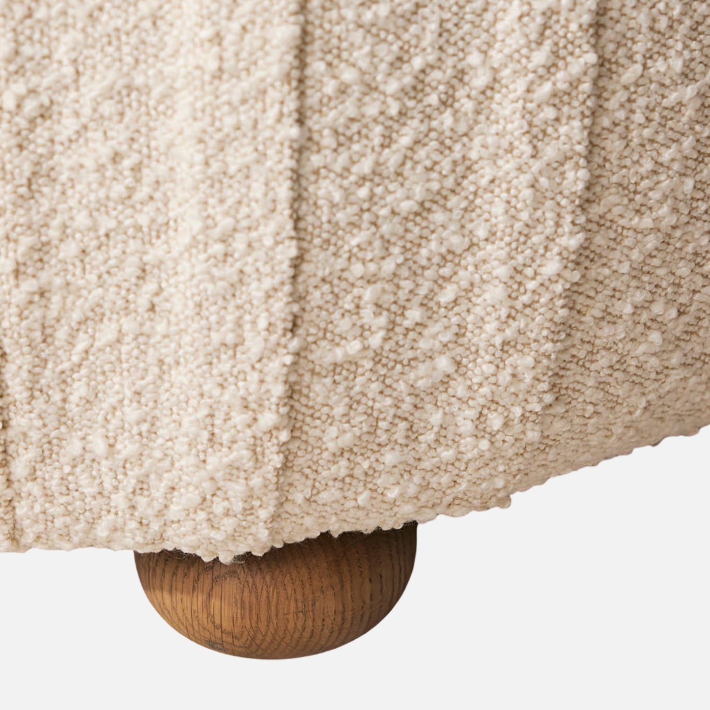 Serenique Ribbed Ivory Arrcylic and Polyster Bench