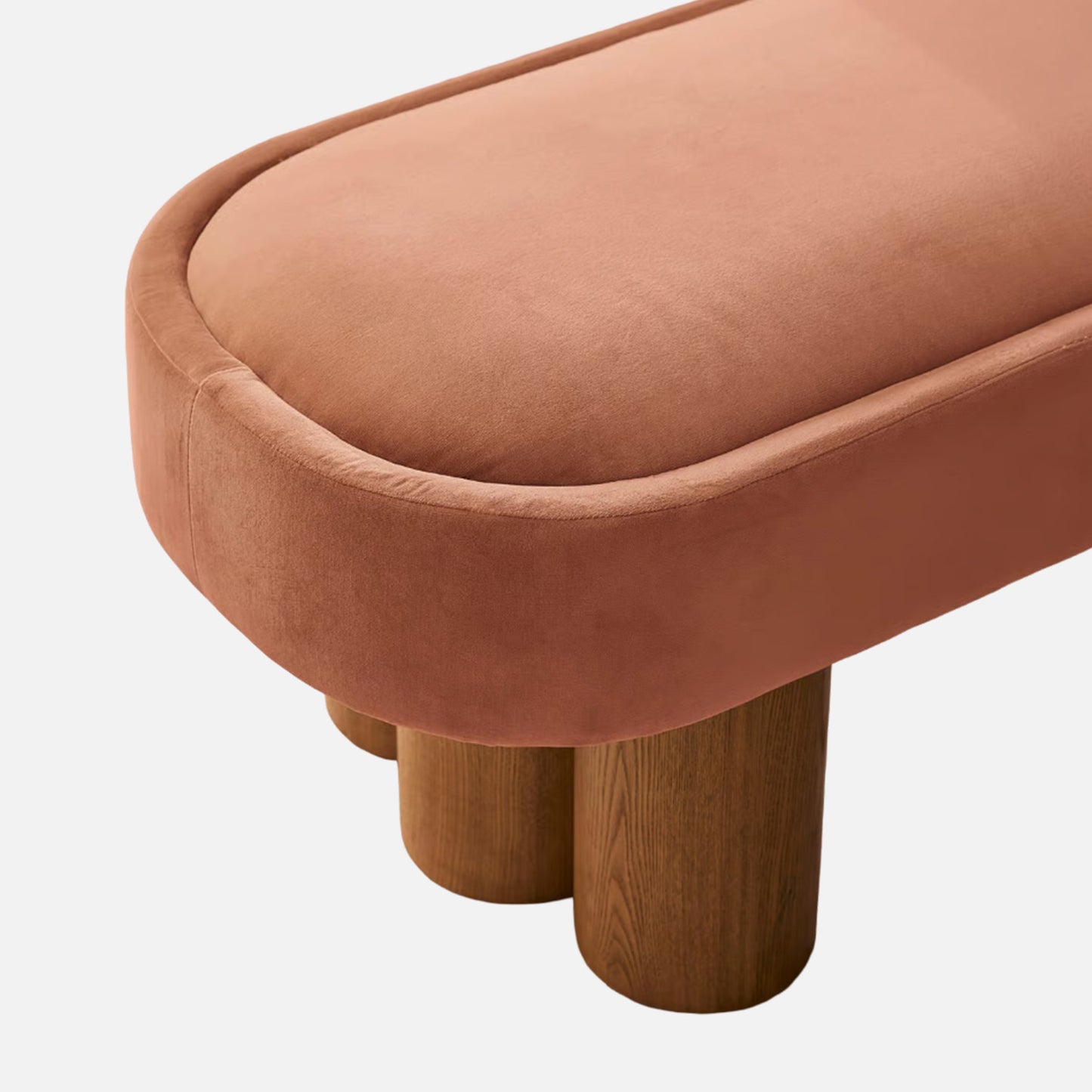 Blushora Pillar Antique Rose velvet Bench