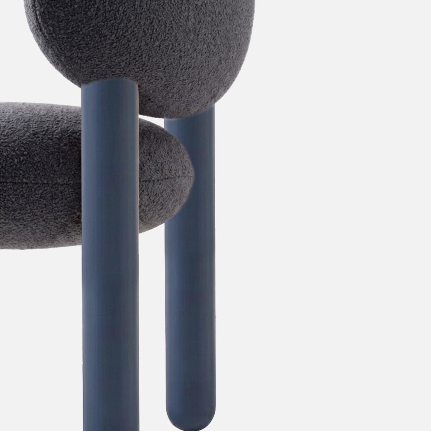 Boevian Bubble Charcoal Grey Boucle Lounge Chair