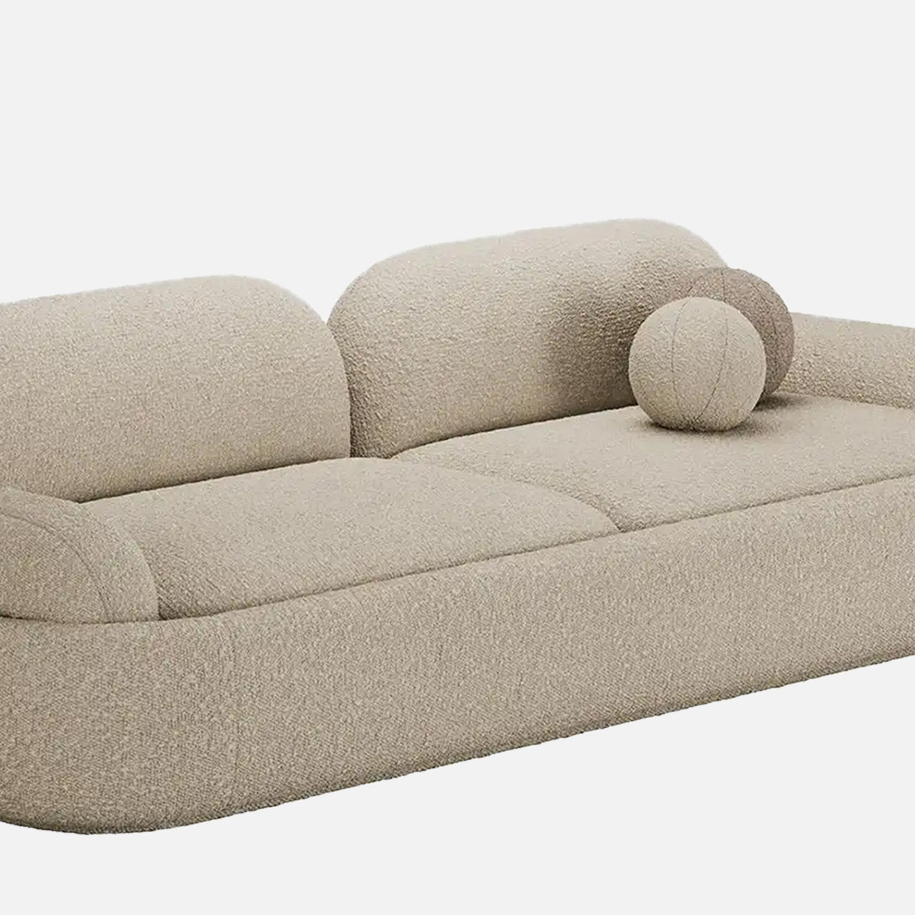 Torqen Plush Rust Red 3 - Seater Velvet Sofa