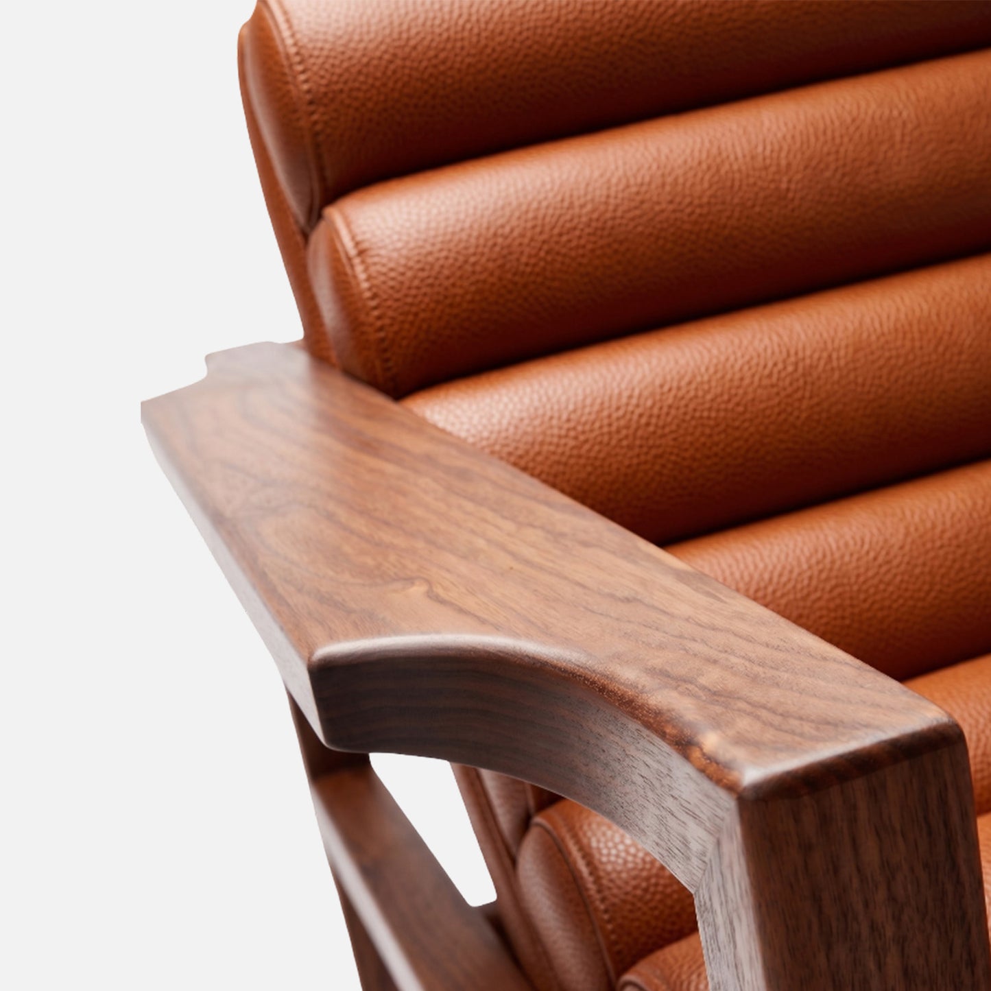 Raevello Strap Tan Brown Letherette Lounge Chair