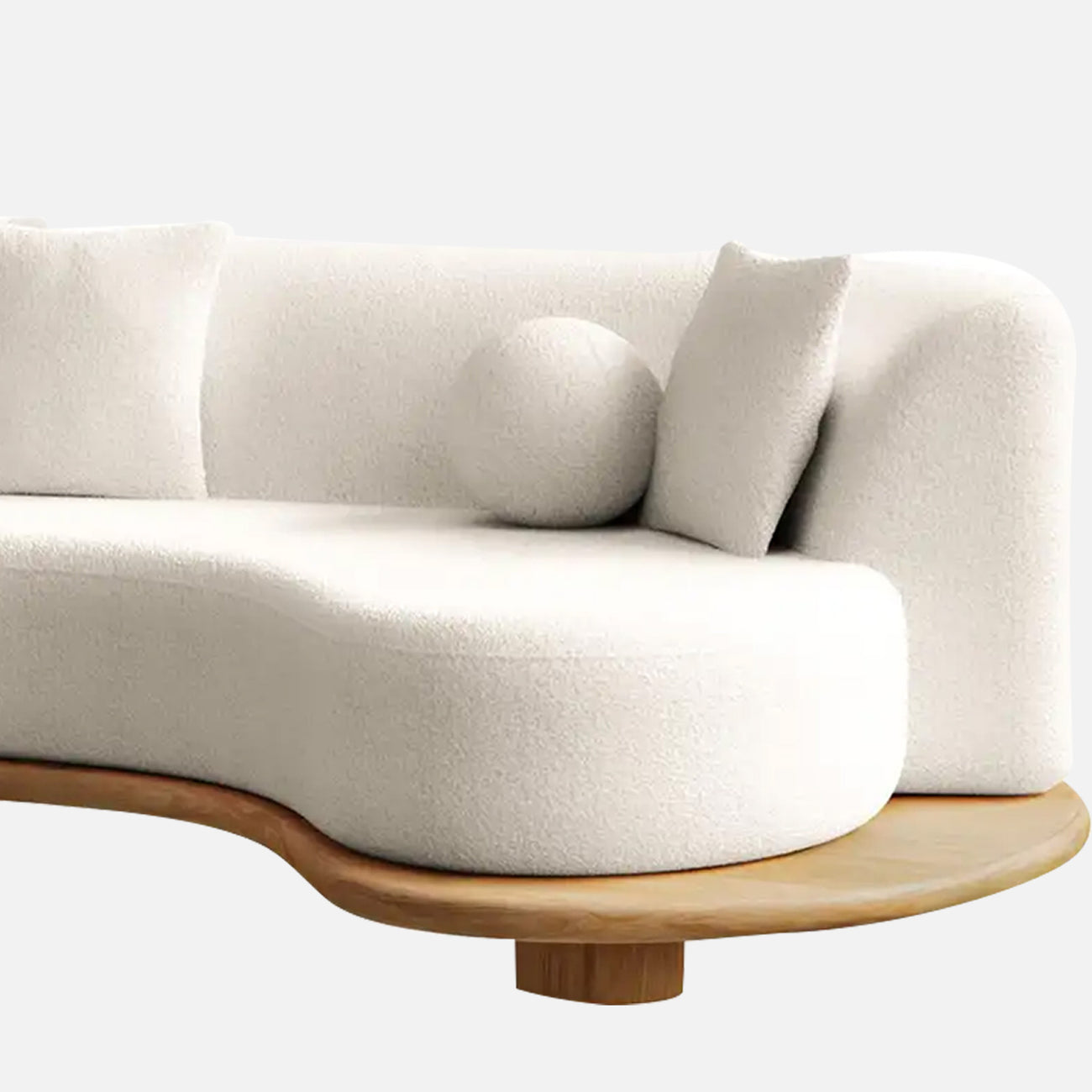 Orbis Sculpt Beige 3 - Seater Boucle Sofa