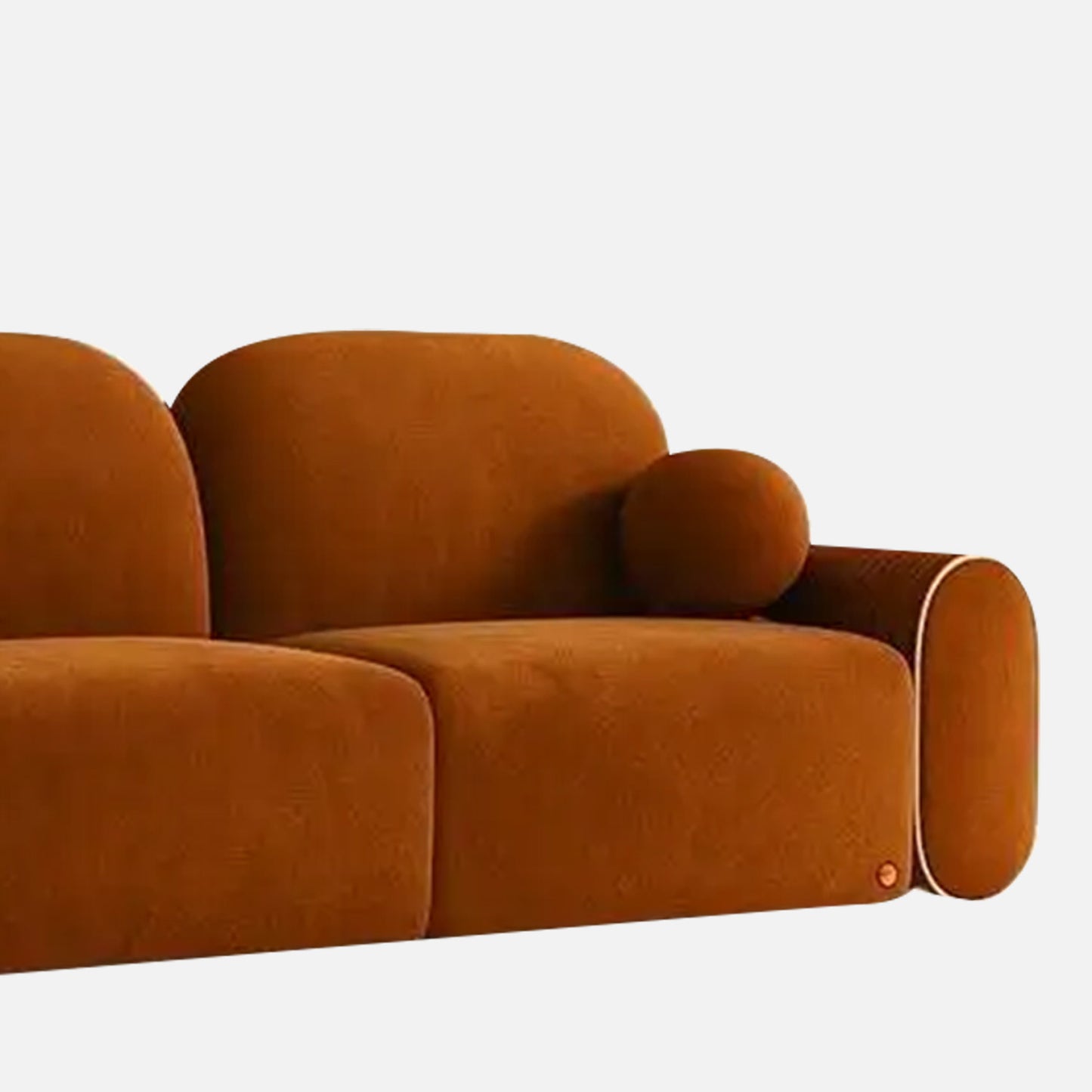 Cloura Softline Ivory 3 - Seater Boucle Sofa