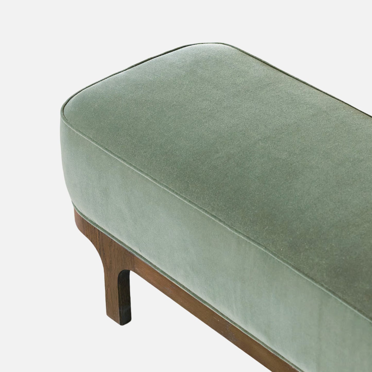 Eldora Slimline Green Velvet Bench
